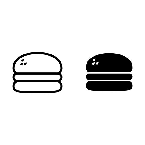 Burger Icon Vector Illustration Logo Template 25771704 Vector Art at ...