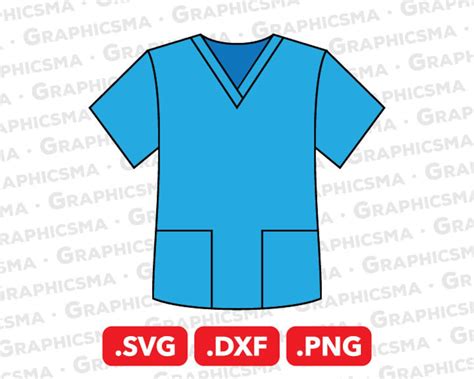 Scrub Shirt Svg File Scrub Dxf Stethoscope Nurse Png Scrubs Etsy