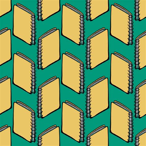 Notebooks pattern, seamless pattern on green background. 13776046 Vector Art at Vecteezy