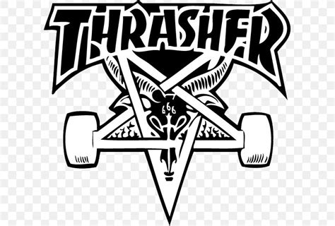 Thrasher Presents Skate And Destroy Sticker Logo Skateboard, PNG ...