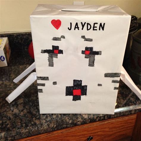 Ghast From Minecraft Valentine Box Minecraft Valentines Minecraft Valentines Box Valentine Box