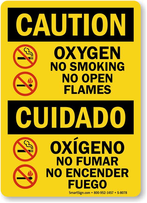 Oxygen No Smoking Signs