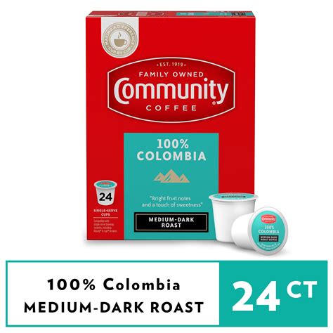 Community Coffee 100 Colombia Pods For Keurig K Cups 24 Ct