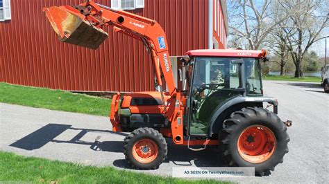 Kubota L X Compact Tractor W Cab Loader Hp Hydrostatic