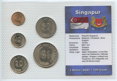 Singapur 1 Cent 1 Dollar KMS 1967 1981 GN656o Kursmünzensatz Coin