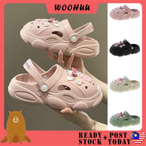 Ready Stock Woohuu Women S Diy Sandal Flat Heel Women Shoes Kasut