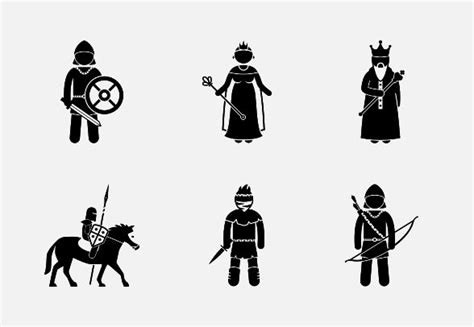 Medieval Characters And Classes Icons By Gan Khoon Lay Medieval