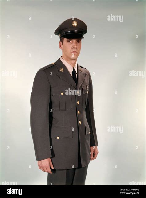 1960 1960s YOUNG MAN IN ARMY NATIONAL GUARD DRESS UNIFORM SOLDIER Stock ...