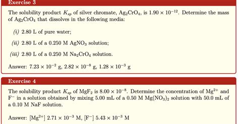 Solved The Solubility Product Ksp Of Silver Chromate