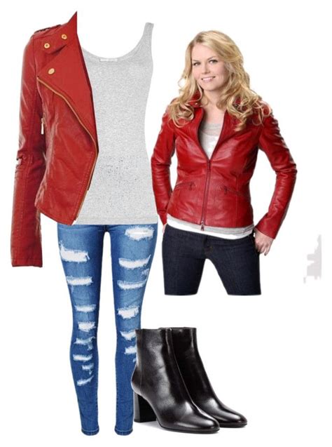 Emma Swan | Red Leather Jacket Outfit