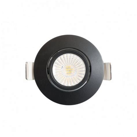 Spot Noir Encastré Orientable Led 6w Rt 2012 Re2020 Woltz Leroy Merlin