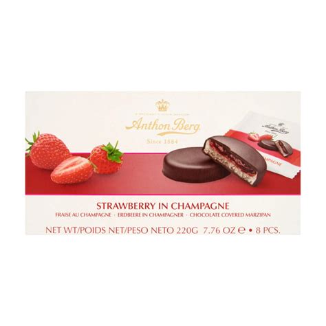 X Anthon Berg Chocolate Covered Marzipan Dessert Strawberry In