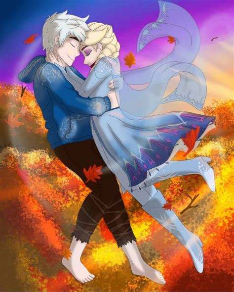 Jelsa By Acamiuwu Instagram Elsa And Jack Frost Fan Art Rise Of The Guardiansfrozen 2