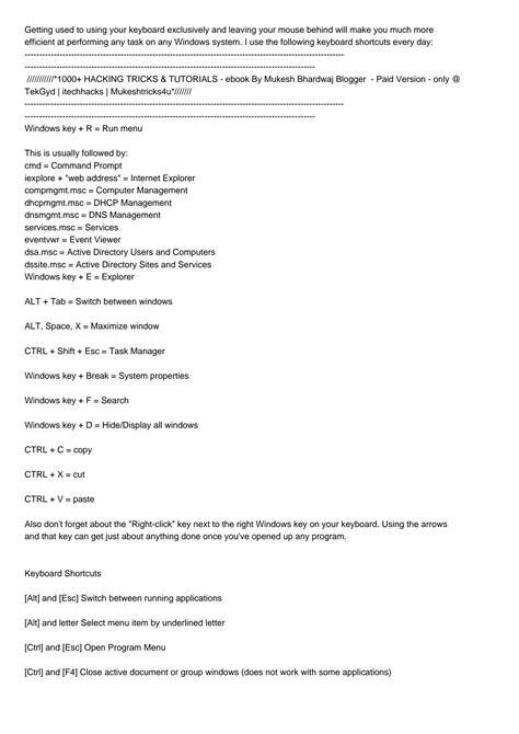 Solution Best Keyboard Shortcuts Studypool