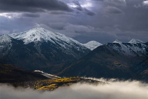 McClure Pass Mountains Sunrise Fall Color Fine Art Print | Photos by Joseph C. Filer