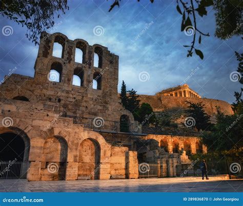 The Colosseum of Athens during Blue Hour Stock Photo - Image of ruins, electric: 289836870