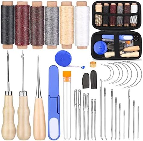 Tuparka Pcs Leather Craft Hand Stitching Tools With Leather Waxed