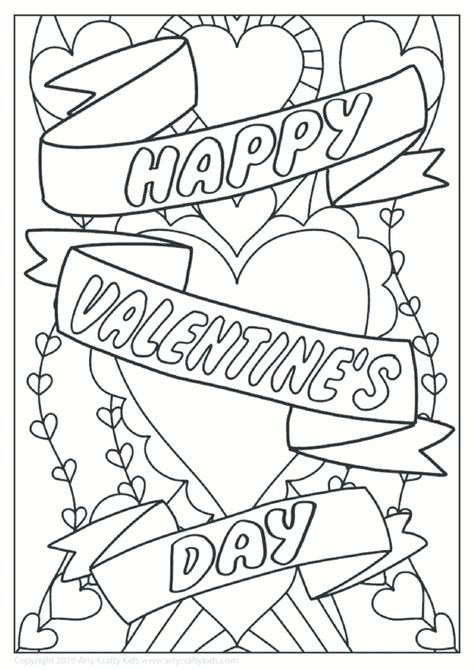 Happy Valentines Day Colouring Page Arty Crafty Kids