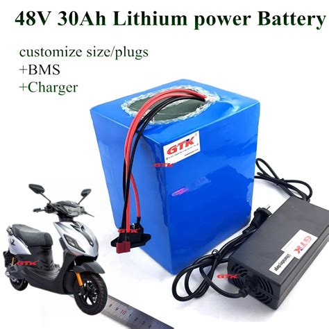 Free Shipping 13S 48V 30AH E Bike Li Ion Battery Pack 18650 Electric