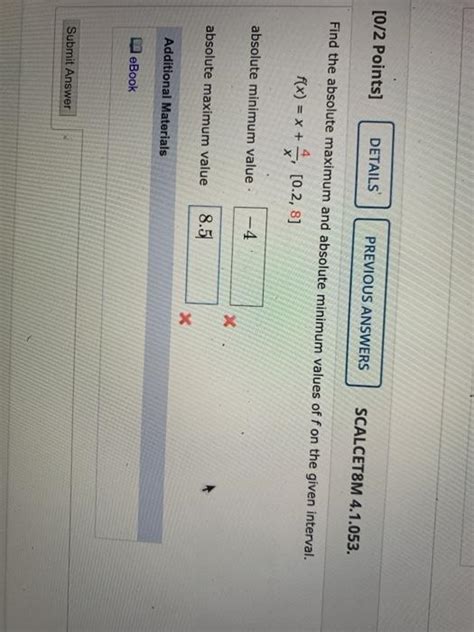 Solved Points Details Previous Answers Scalcet M Chegg