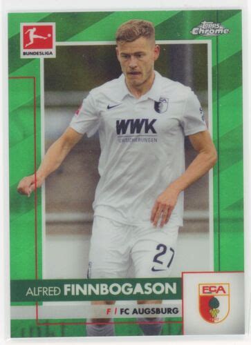 Alfred Finnbogason Topps Chrome Bundesliga Green Refractor