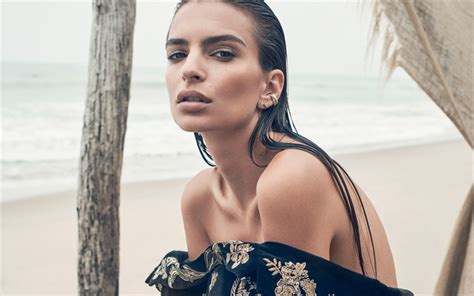 Scarica Sfondi Emily Ratajkowski Modella Americana Ritratto Bruna