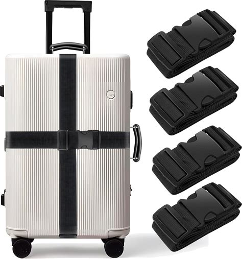 Amazon 8 Pcs Luggage Straps Suitcase Tags Set For TSA Approved 4