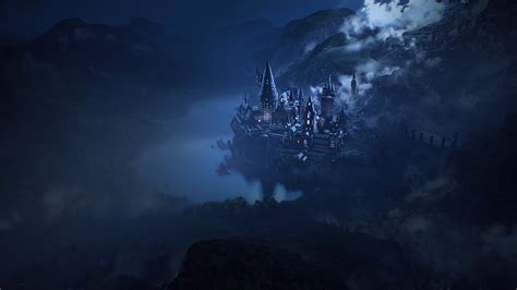 Hogwarts Castle Night Art - Hogwarts Legacy Art Gallery