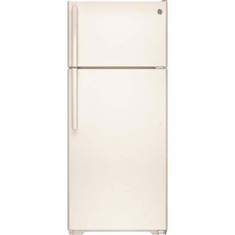 GE 17 5 Cu Ft Top Freezer Refrigerator With Ice Maker Bisque ENERGY