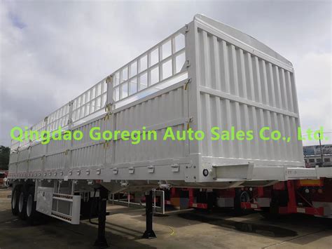 Good Price Container Semi Trailer Dropside 3 Axles Cargo Sidewall Fence