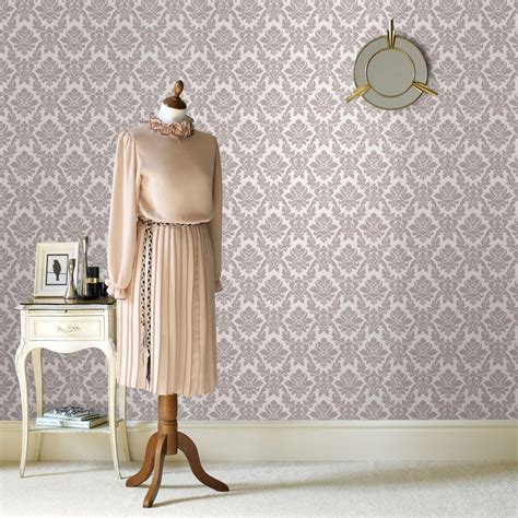 Graham And Brown 56 Sq Ft Damask Wallpaper 20 565 The Home Depot