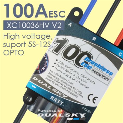 Dualsky XC10036HV V2 High Voltage Brushless Speed Controller ESC