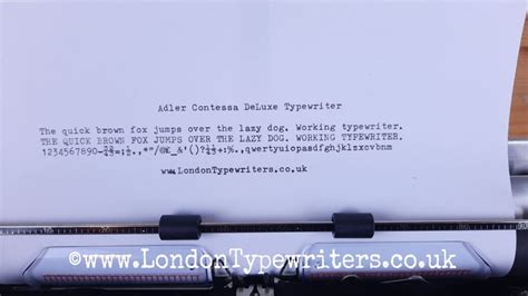 Working 1970s Adler Contessa De Luxe Typewriter New Ribbon Case