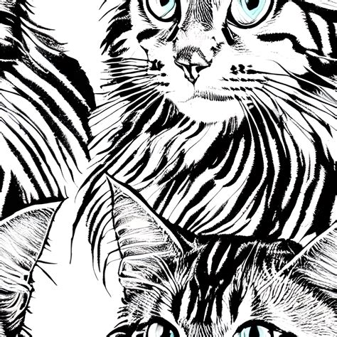 Coloriage De Chats Maine Coon Creative Fabrica