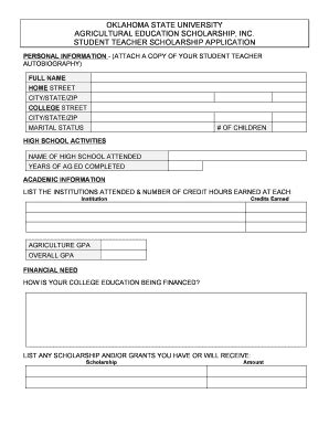 Fillable Online Aged Okstate Student Teach Fax Email Print Pdffiller