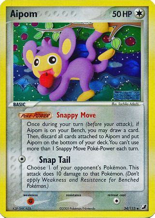 Aipom Ex Unseen Forces Reverse Holo Pokemon Trollandtoad