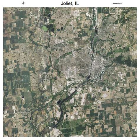 Aerial Photography Map Of Joliet Il Illinois