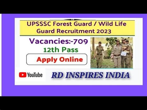 Upsssc Forest Guard Wild Life Guard Recruitment Full Details