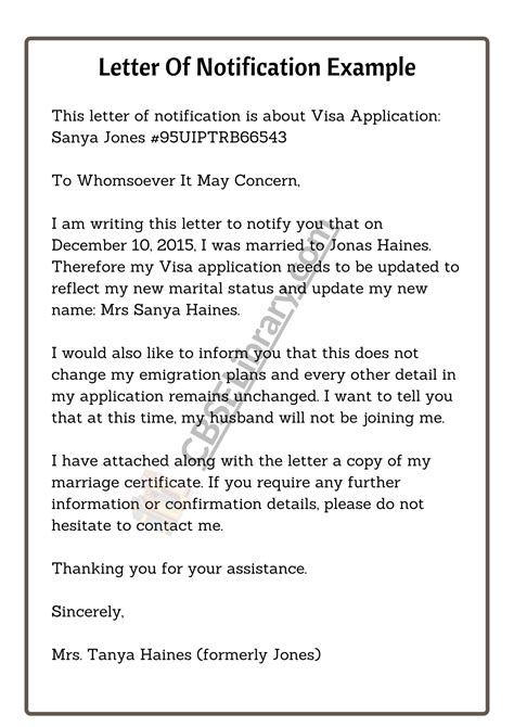 Sample Notification Letters Examples Samples Format And How To