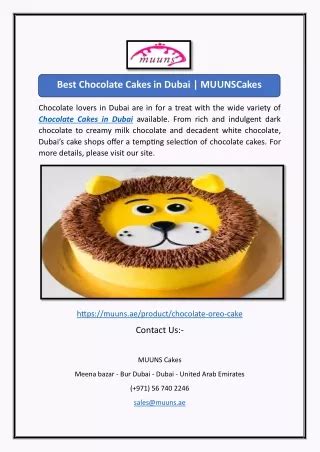 PPT Best Chocolate Cakes In Dubai PowerPoint Presentation Free