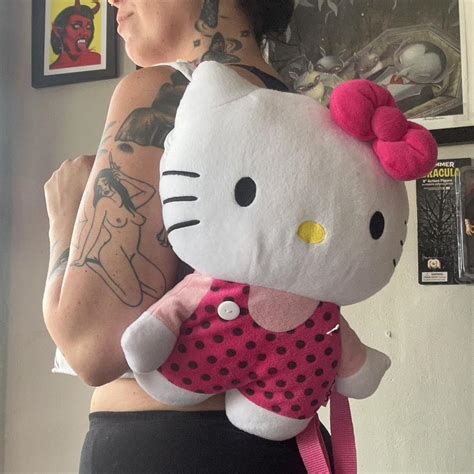 Hello Kitty Back Pack Its Missing A Button But Depop