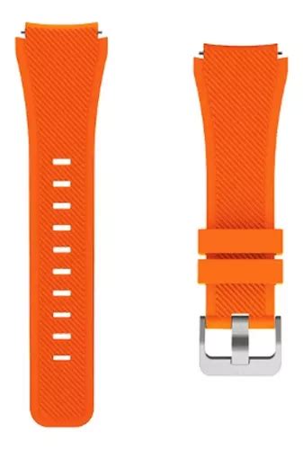 Pulseira Silicone 20mm Amazfit Bip Gts Gtr 42mm Gear S2 Cor Laranja