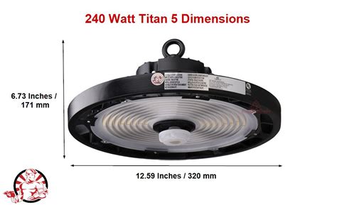 277 480V 240 Watt Titan 5 Series LED High Bay UFO Light With Motion