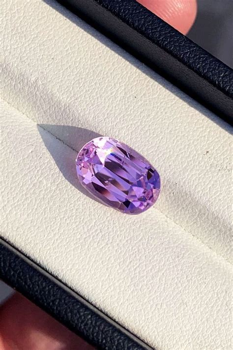 Lilac Kunzite Gemstone For Ring Making Faceted Kunzite Loose Gemstone