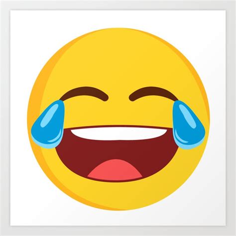 Tears of Joy Emoji Art Print by Emoji Galore | Society6