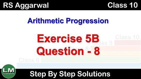 Arithmetic Progression Class Exercise B Question Rs Aggarwal