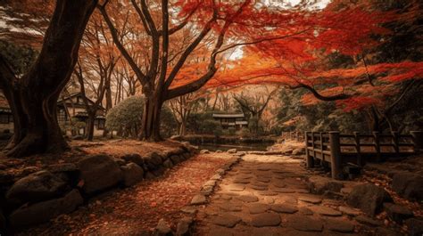 秋の日本庭園のhdデスクトップの写真の壁紙 紅葉風景 Hd写真撮影写真 工場背景壁紙画像素材無料ダウンロード Pngtree