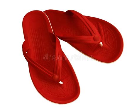 Rubber Slippers Red Stock Photo Image Of Foot Holiday 163413650