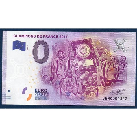 Billet Souvenir Asm 0 Euro Touristique 2017 Champions De France