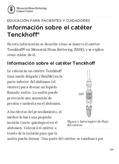 Informaci N Sobre El Cat Ter Tenckhoff